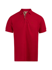 Burberry Red Cotton Collared Polo Shirt