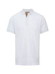 Burberry White Cotton Collared Polo Shirt