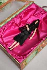 Dolce & Gabbana Black Dress Ceramic Porcelain Fashion Leather Sicily Dolls