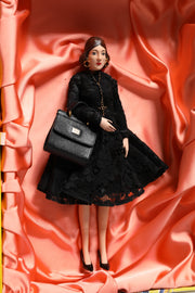 Dolce & Gabbana Black Dress Ceramic Porcelain Fashion Leather Sicily Dolls