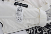 Dolce & Gabbana White Floral Lace Silk Corset Maxi Dress