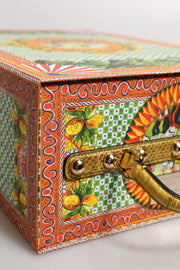 Dolce & Gabbana Red Dress Ceramic Porcelain Fashion Box Leather Sicily Dolls