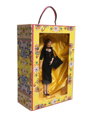 Dolce & Gabbana Black Dress Ceramic Porcelain Fashion Leather Sicily Dolls