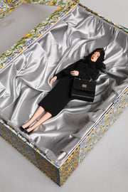 Dolce & Gabbana Black Dress Ceramic Porcelain Fashion Leather Sicily Dolls