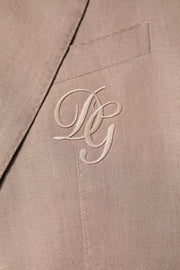 Dolce & Gabbana Beige TAORMINA Single Breasted Coat Blazer