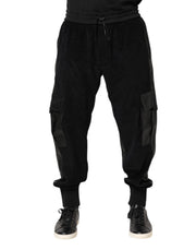 Dolce & Gabbana Black Cotton Cargo Jogger Sweatpants Pants