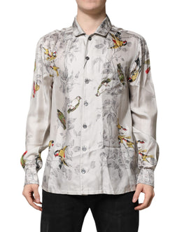 Dolce & Gabbana Multicolor Silk Printed Button Down Shirt