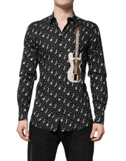 Dolce & Gabbana Black GOLD Instrument Embellished Shirt