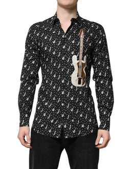 Dolce & Gabbana Black GOLD Instrument Embellished Shirt