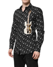 Dolce & Gabbana Black GOLD Instrument Embellished Shirt