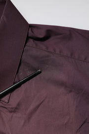 Dolce & Gabbana Burgundy Cotton GOLD Long Sleeves Shirt