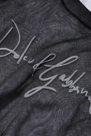 Dolce & Gabbana Black White Logo Knitted Pullover Sweater