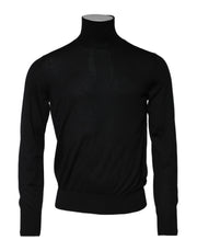 Dolce & Gabbana Black Cashmere Knitted Men Pullover Sweater
