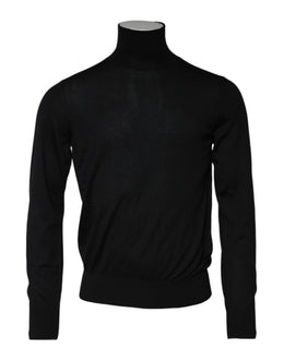 Dolce & Gabbana Black Cashmere Knitted Men Pullover Sweater