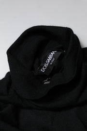 Dolce & Gabbana Black Cashmere Knitted Men Pullover Sweater
