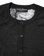 Dolce & Gabbana Black Printed Knitted Men Pullover Sweater