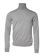 Dolce & Gabbana Gray Wool Knitted Men Pullover Sweater
