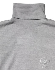 Dolce & Gabbana Gray Wool Knitted Men Pullover Sweater