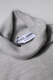 Dolce & Gabbana Gray Wool Knitted Men Pullover Sweater