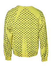 Dolce & Gabbana Yellow Heart Crew Neck Men Pullover Sweater