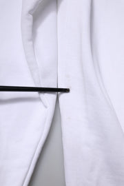 Dolce & Gabbana White Logo Cotton Crew Neck Pullover Sweater