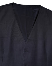 Dolce & Gabbana Black Wool Waistcoat Dress Formal Vest