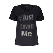 Just Cavalli Black Polyester T-Shirt