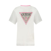 Guess Jeans White Cotton Women T-Shirt