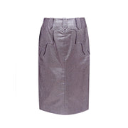 Tom Ford Purple Polyamide Midi Skirt