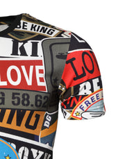 Dolce & Gabbana Multicolor Patchwork Cotton Crew Neck T-shirt