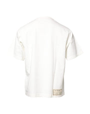 Dolce & Gabbana White LOVE & PEACE Print Crew Neck T-shirt