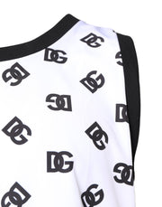 Dolce & Gabbana White Polyester Sleeveless DG Logo T-shirt