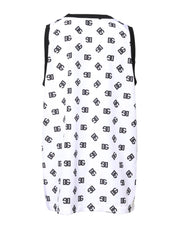 Dolce & Gabbana White Polyester Sleeveless DG Logo T-shirt