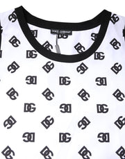 Dolce & Gabbana White Polyester Sleeveless DG Logo T-shirt
