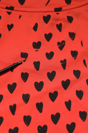 Dolce & Gabbana Red Cotton Sleeveless DG Heart Logo T-shirt