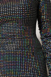 Dolce & Gabbana Black Embellished Nylon Bodycon Mini Dress