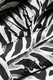 Dolce & Gabbana Black White Polyester Women Blazer Jacket