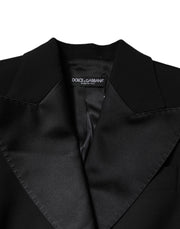 Dolce & Gabbana Black Wool Jumpsuit Dress Women Coat Jacket