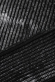 Dolce & Gabbana Black Wool Long Sleeve Turtleneck Cropped Top