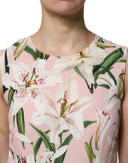 Dolce & Gabbana Multicolor Floral Print Round Neck Tank Top
