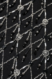 Dolce & Gabbana Black Cashmere Embellished Long Sleeves Top