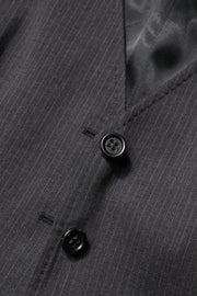 Dolce & Gabbana Black Striped Button Down Sleeveless Vest Top