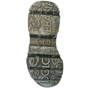 Dolce & Gabbana White Silver DAYMASTER Leather Sneakers Shoes