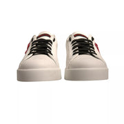 Dolce & Gabbana White Leather DG Logo Low Top Sneaker Shoes