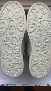 Dolce & Gabbana White Blue Crown Low Top Men Sneakers Shoes