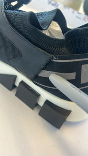 Dolce & Gabbana Black Mesh Sorrento Trekking Sneakers Shoes