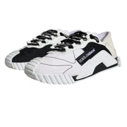 Dolce & Gabbana White Black Low Top NS1 Sneakers Shoes