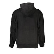 Calvin Klein Black Cotton Men Sweater with Hood and Pockets
