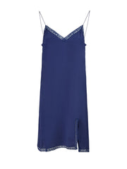 Gucci Blu Viscose and Cotton Mid Long Dress