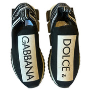 Dolce & Gabbana Black White Slip On Sorrento Sneakers Shoes